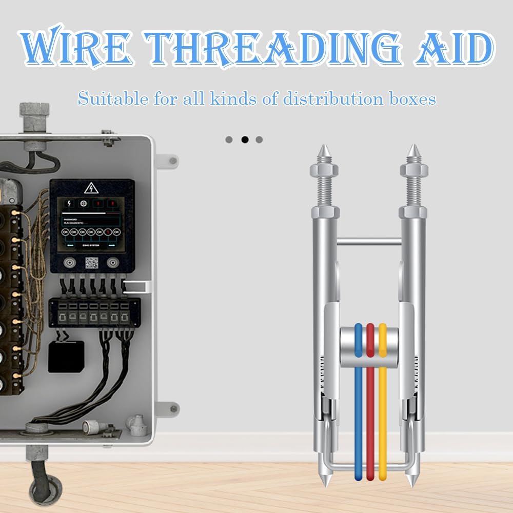 Wire Threading Aid, Threading Aids Cable Threading Aid with Anti Slip Sawtooth,Universal Flexible Pulley Wire Threading Aid Tool