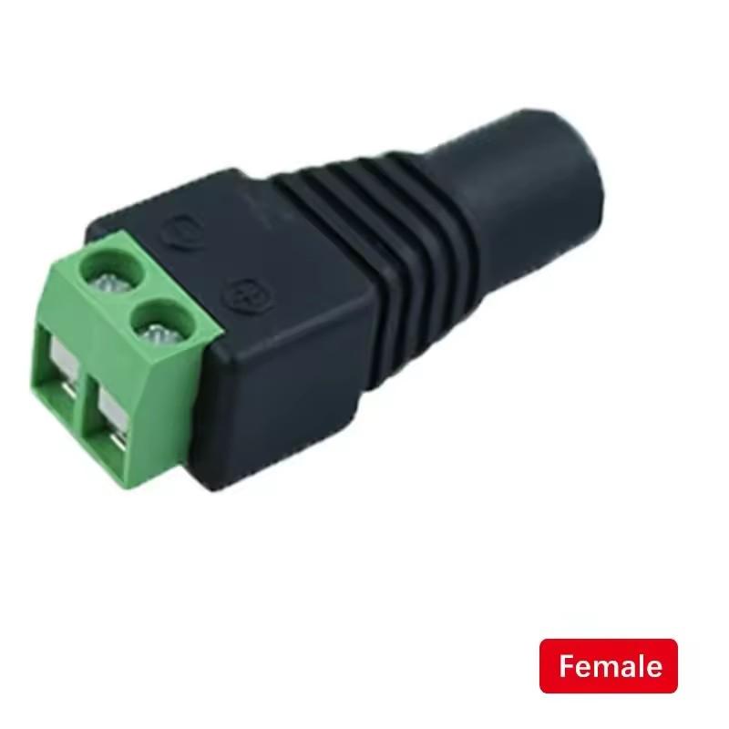 

5pcs 12V DC Power Connector Plug Jack Male Female Socket Barrel 2.1mm x 5.5mm Adapter for CCTV Camera LED Strip Supply Terminal 5PCS