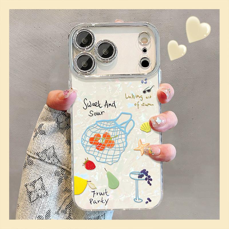 A bag of tomato bracelets for Apple 11promax mobile phone case iphone11 summer dopamine 11 shell pattern