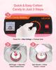 Electric Cotton Candy Machine, 1000W Commercial Floss Maker With Cover, Commercial Cotton Candy Machine w/Stainless Steel Bowl & Sugar Scoop, Ideal