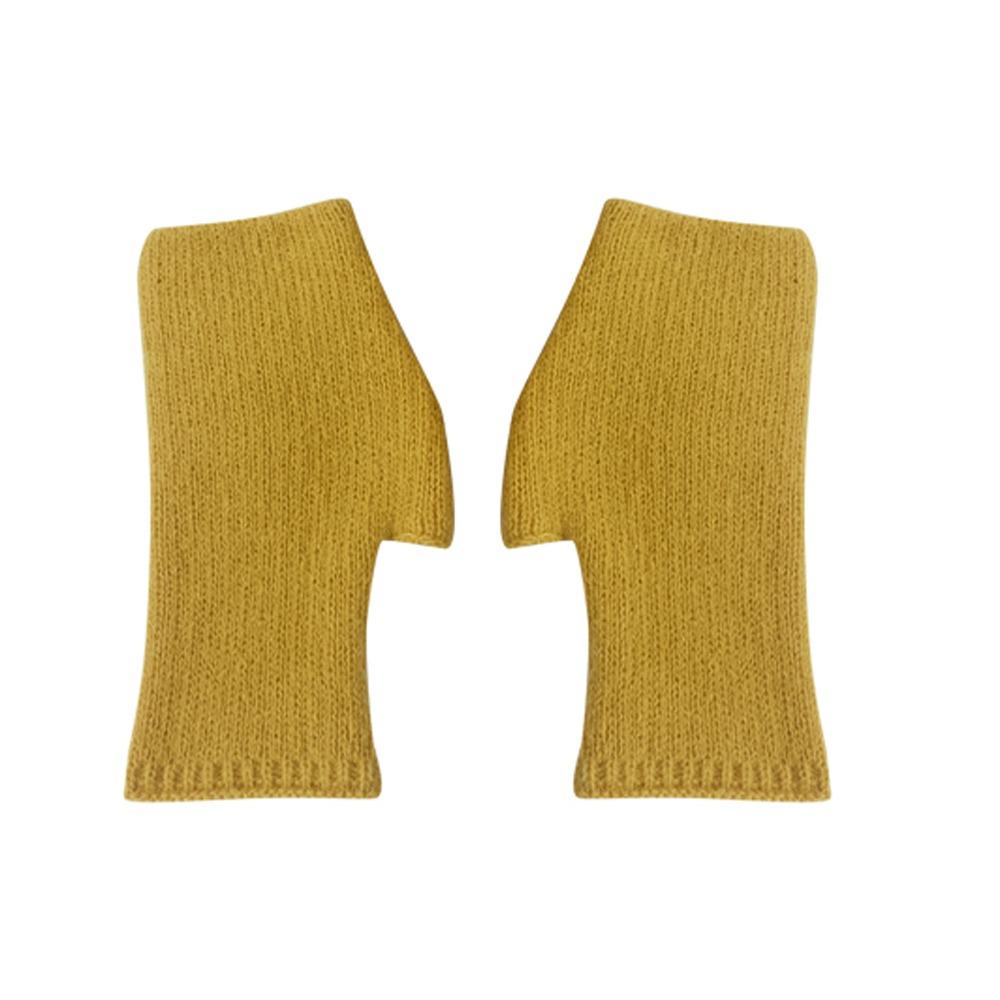 Exposed Finger Half Mittens Wool Blend Knitted Gloves Protable Fingerless Gloves Autumn Winter