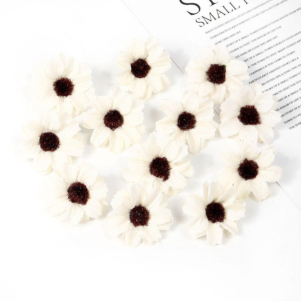 10/20/50PCs Artificial Flowers 3.5cm Silk Fake Flowers Heads for Home Room Dceor Wedding Marriage Decoration DIY Gifts Accessory