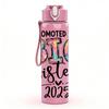 1PC Promoted To Big Sister 2025 Print 750ml Color Plastic Sports Water Bottle Leakproof Flip Straw Lid Suitable for Sports Office Home Use