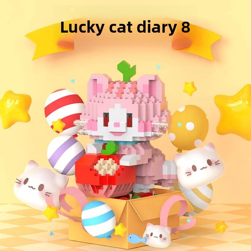 Cat Animals 3d Constructor Model Building Set Mini Bricks Building Blocks Toys for Children Girls 7 to 10 Year Adults Boy Block