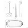 Candle Set Accessories Set, Trimmer, Dipper, Cutter with Tray for
