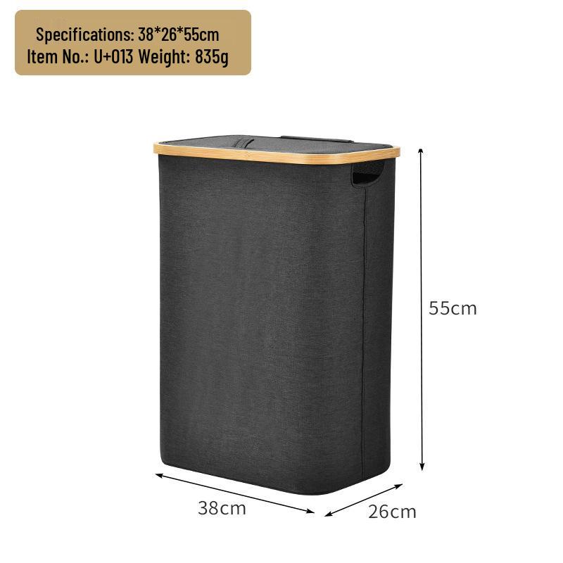 Foldable Laundry Basket: Portable, Dustproof, Large Capacity Hamper for Household Storage.