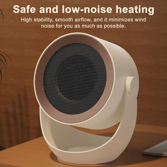 90 Degrees Oscillating Desktop Heater Portable Warmer with Dual Safety Protection Personal Space Heater for Home Office
