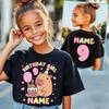 Birthday Kid Clothes Cartoon Capibara Graphic Tshirt Short Sleeve Girls Boys Tee for Birthday Party Clothing 1-10th Children Top