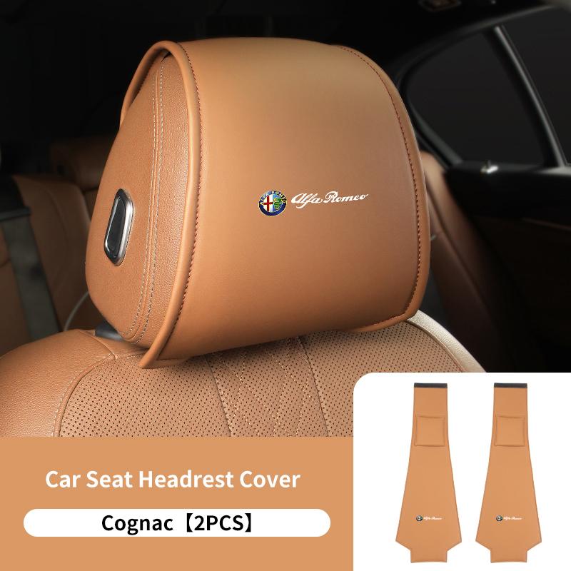 For Alfa Romeo Car Styling Headrest Case Anti-Dirty Dustproof Protective Cover GT Stelvio F1 Brera Volante Tonale Gloria Disco