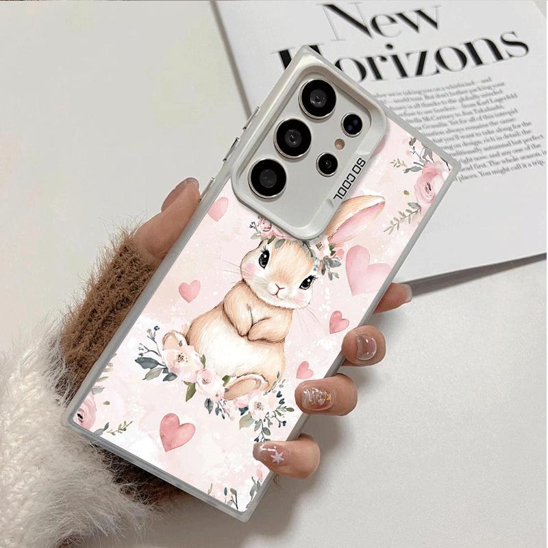Cute Cartoon Bunny Rabbit Shockproof Phone Case for Samsung Galaxy S26 Edge S25 Ultra S24 FE S23 Plus S21 Cover Anti Fall Fundas