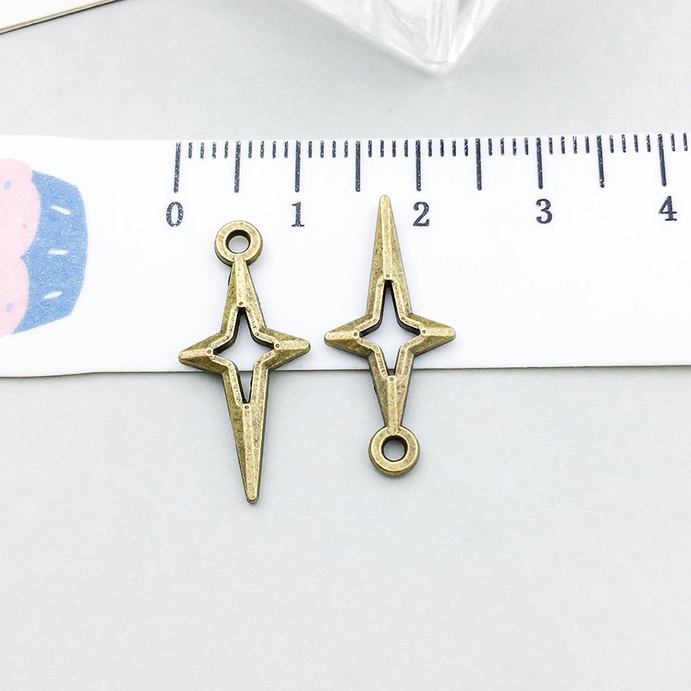 100-Piece Five-Color Alloy Sun, Moon, and Star Pendant Charms for DIY Jewelry
