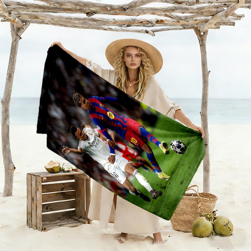 Lamine Yamal Football Poster Beach Towel Soft Durable Quick-Dry Comfortable Lightweight