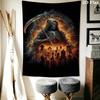Dark Reaper Tapestry Gothic Grim Reaper Wall Hanging Tapestry Wallmounted Fashion Print Work Of Art Background Wall Hanging Cloth