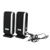 Altoparlanti di alimentazione USB da 2 pezzi Mini cassa di risonanza esterna portatile da 3,5 mm con altoparlante surround audio per jack per l'orecchio per computer PC
