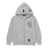 Bluetail Unisex Pocket Hooded Zip Up Melange Gray Azg3jp01mg