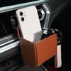 Car Phone Holder Mount Air Vent Hanging Storage Box Car Mobile Phone Bag Pu Leather Glasses Organizer Bag Support In Home