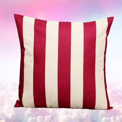 1Pcs 45x45cm Red Throw Pillow Case Cover Sofa Cushion with Stripes Style Decorative Pillow Cover for Living Room Lounge Kissen