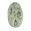 Antique Carved Nine-Tailed Fox & Mermaid Jade Amulet Pendant for Men & Women