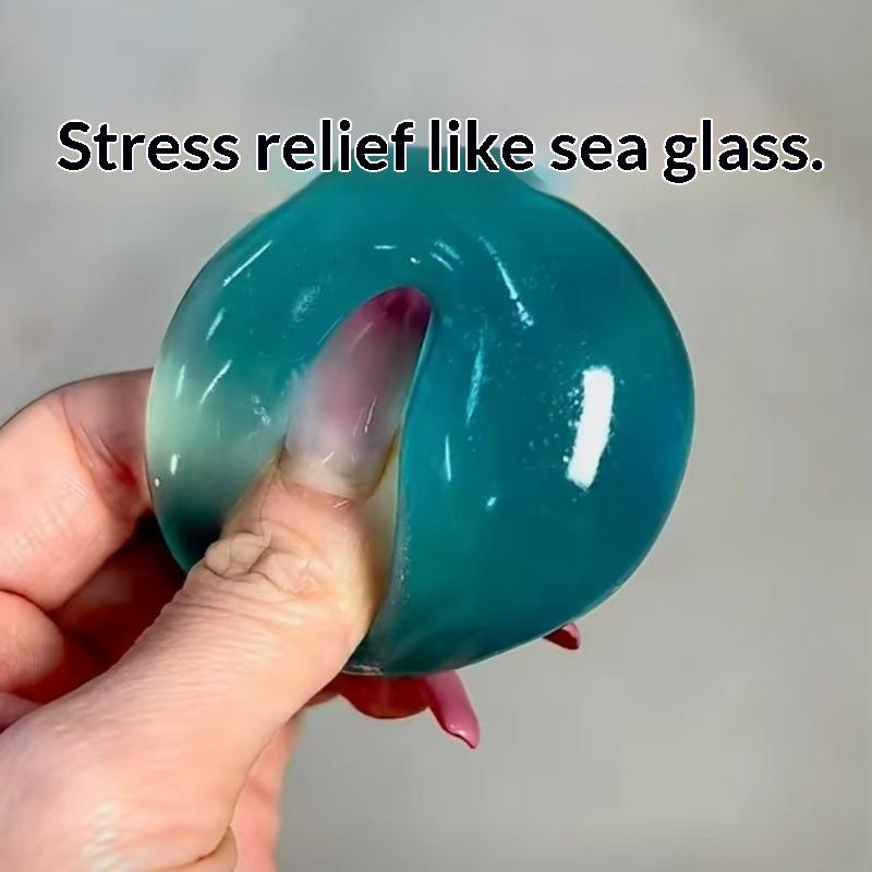 New 1Pcs Anti Stress Sensory Fidgets Toys Soft Simulated Transparent Blue Maltose Slow-Rebound Decompression Toy
