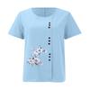 Cotton and Linen Women's Summer Casual Loose Cotton and Linen Short Sleeved T-shirt Cotton and Linen Women's Plus Size