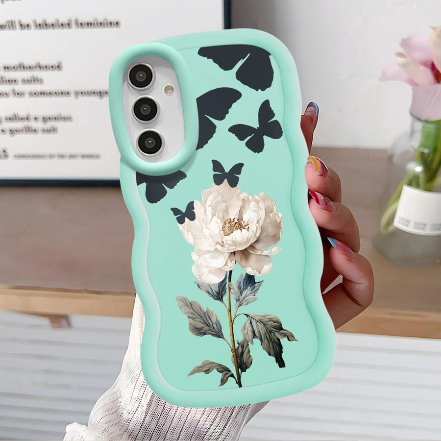 Butterfly Flower Soft Phone Cover Case for Samsung Galaxy A15 A16 A21s A12 A13 A52 A14 A11 A53 A33 A22 A05 A23 A04 A06 A03