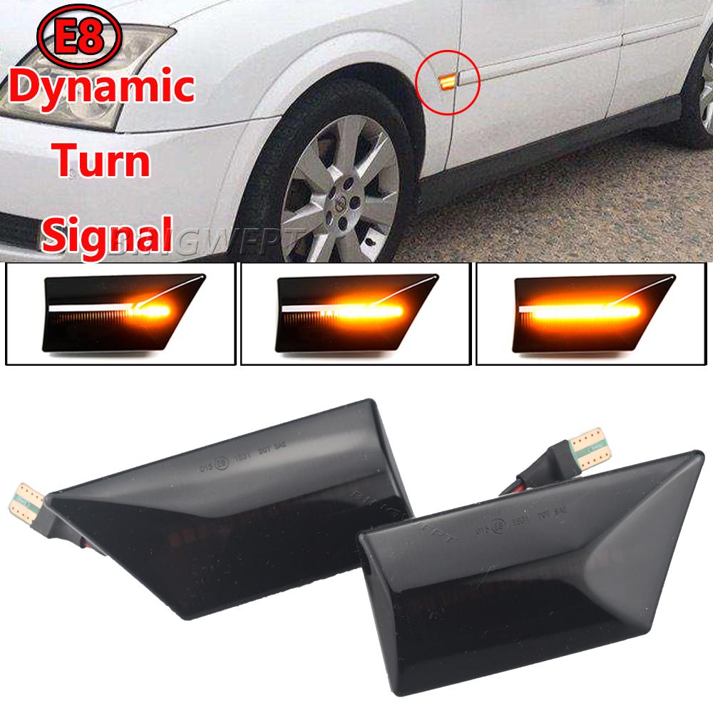 2PCS For Opel Vectra C 2002-2008 For Opel Signum 2003-2008 Led Dynamic Side Marker Turn Signal Light Sequential Blinker
