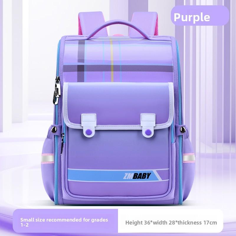 

Sesame Baby School Backpack For Kids With Oxford Fabric And Breathable Straps Purple Small