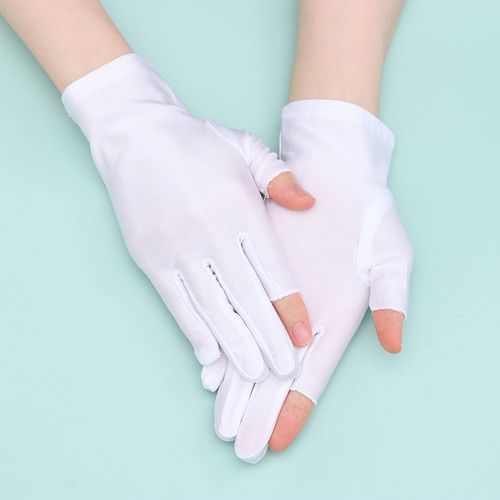 Stretch Sports/Biking Driving Gloves Summer Mittens Thin Spandex Gloves Two Finger Touch screen