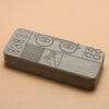 1Pc Geometric Pattern Glasses Case Portable Stylish Square Eyewear Holder With Embossed Designs For Men'S Fashion Accessories