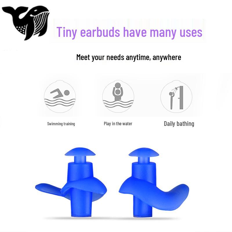 Waterproof & Soundproof Silicone Spiraled Earplugs for Swimming & Noise Reduction