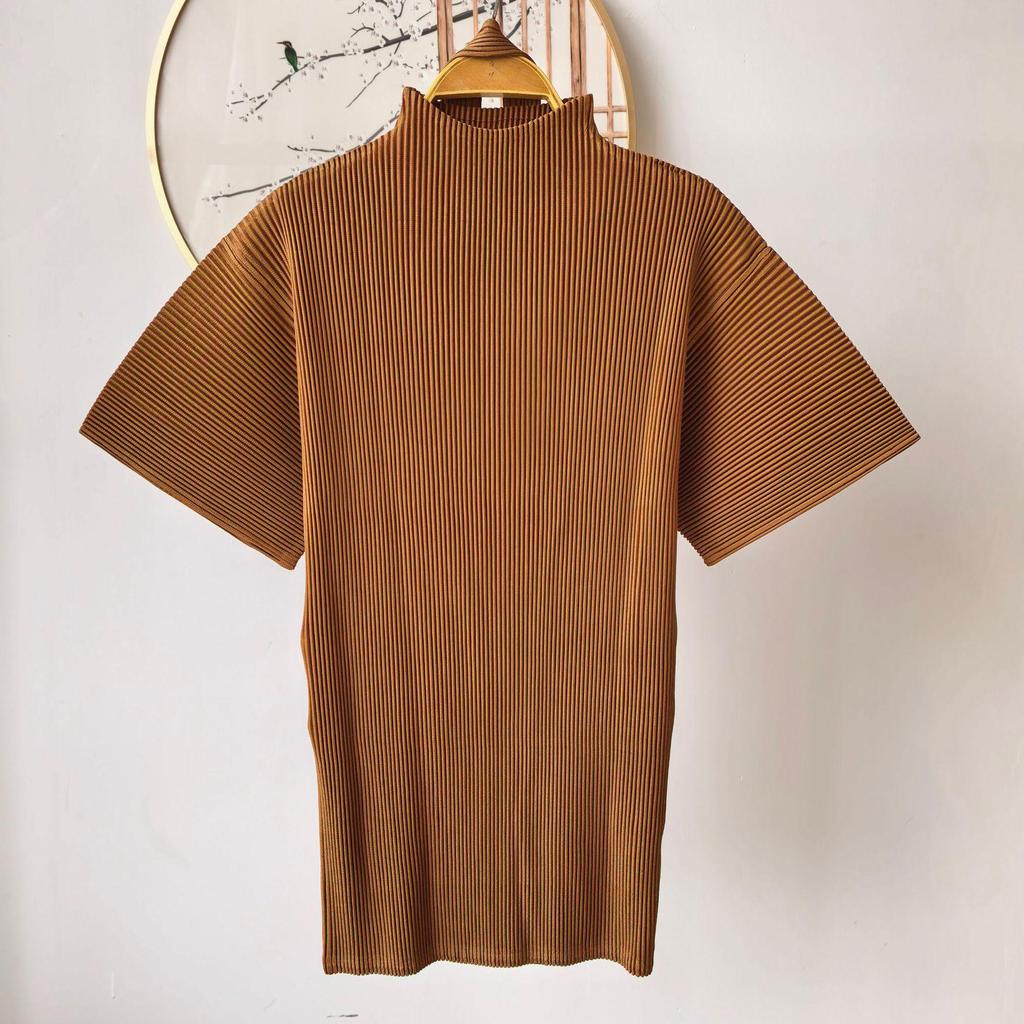 2026 Spring Miyake High-End Pleated Batwing Sleeve Casual Top