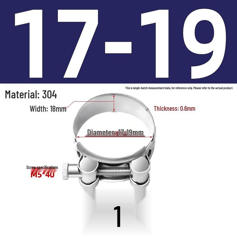 304 Stainless Steel Heavy Duty European Band Clamp for Water Pipe Fixation