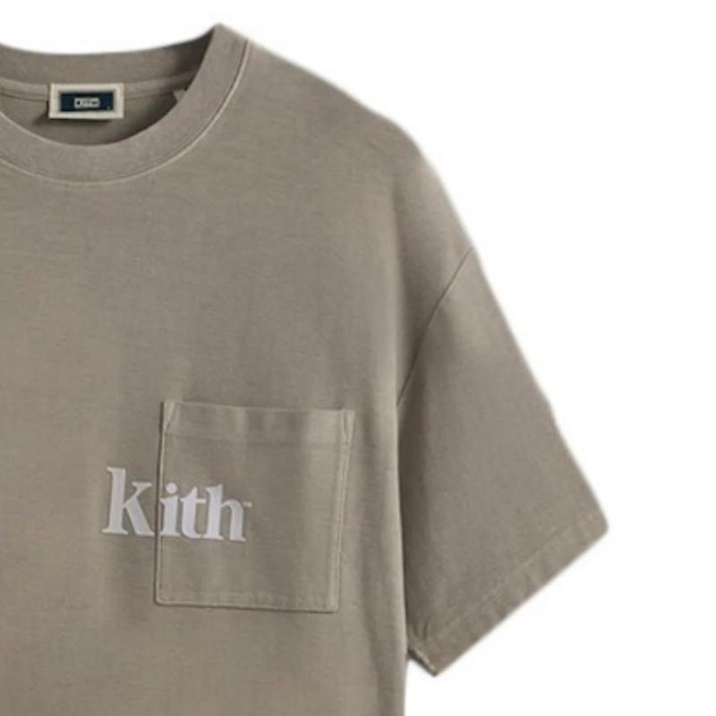 Kith Quinn Camiseta Pirita Hombre Tops Marrón KHM030453-240