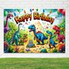 1pc, Dinosaur Cake Theme Boy's Birthday Party Banner - Decor For Enhanced Party Atmosphere, Party Supplies Birthday Supplies