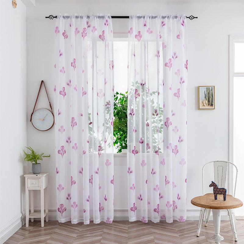 2026 Curtains, Gauze Curtains, Bedroom Translucent Decorative Curtains, Pole Piercing Sheer Curtain