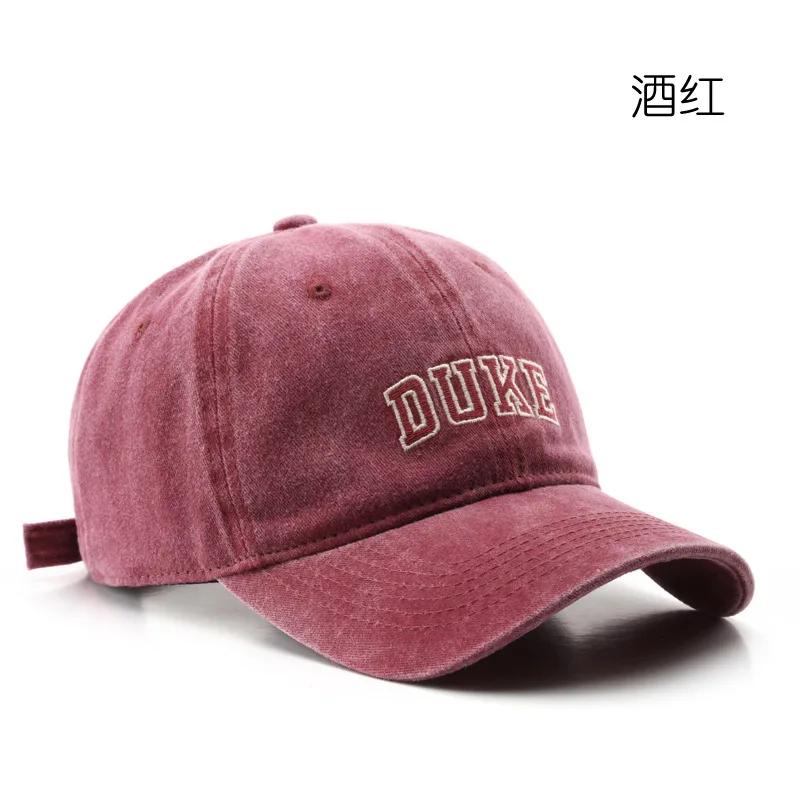 Baseballkappe Dad Hats für Männer Frauen Vintage Gewaschene Baumwolle Trucker-Kappe Verstellbar Niedriges Profil Kappen DUKE Bestickte Kappe