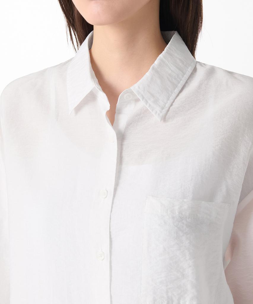 MUSINSA STANDARD WOMAN Women'S Oversized Crinkle Silky Shirt [White]