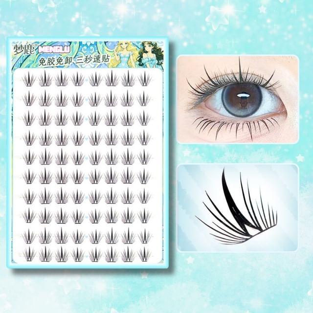 Bonnie Wisp - Натуральные Пушистые Накладные Ресницы / Накладные Ресницы Без Клея Glue - Black - One Size