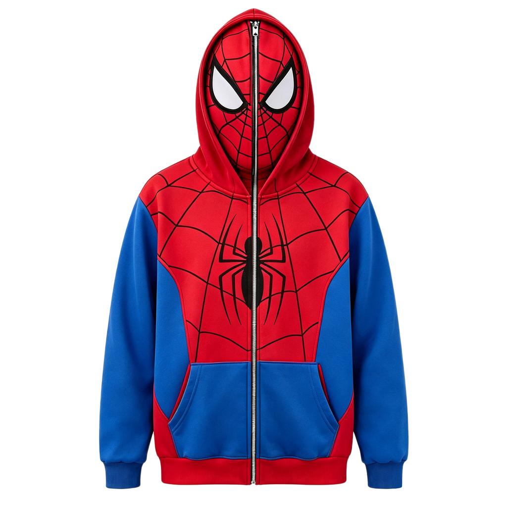 Funny Face Print Pullover Hoodie for Adults and Kids - Long Sleeve Athletic Casual Shirt