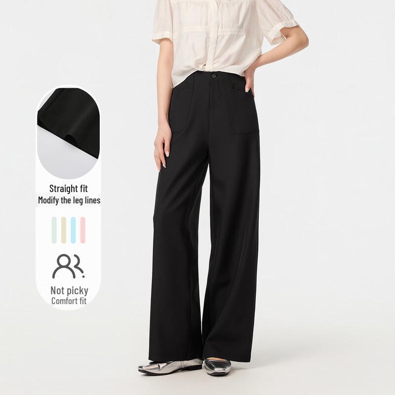 FivePlus Women's High-Waist Wide-Leg Commuter Suit Pants
