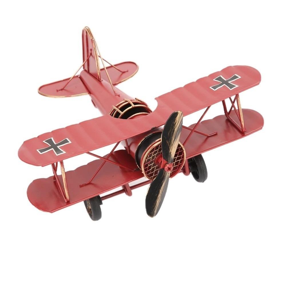 Wrought Iron Retro Metal Airplane Vintage Iron Aircraft Model Desktop Decor