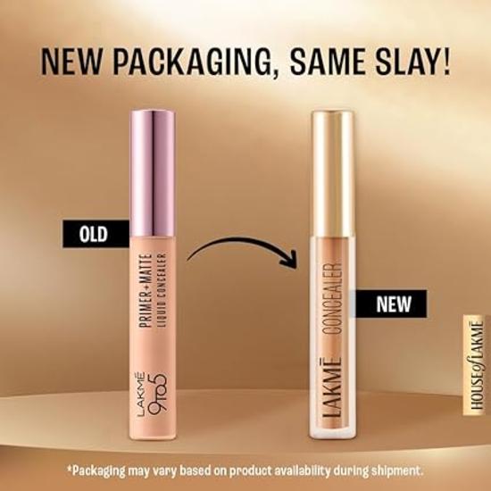LAKME 9to5 Primer+Matte Liquid Concealer 16 Sand, 5.4 Ml