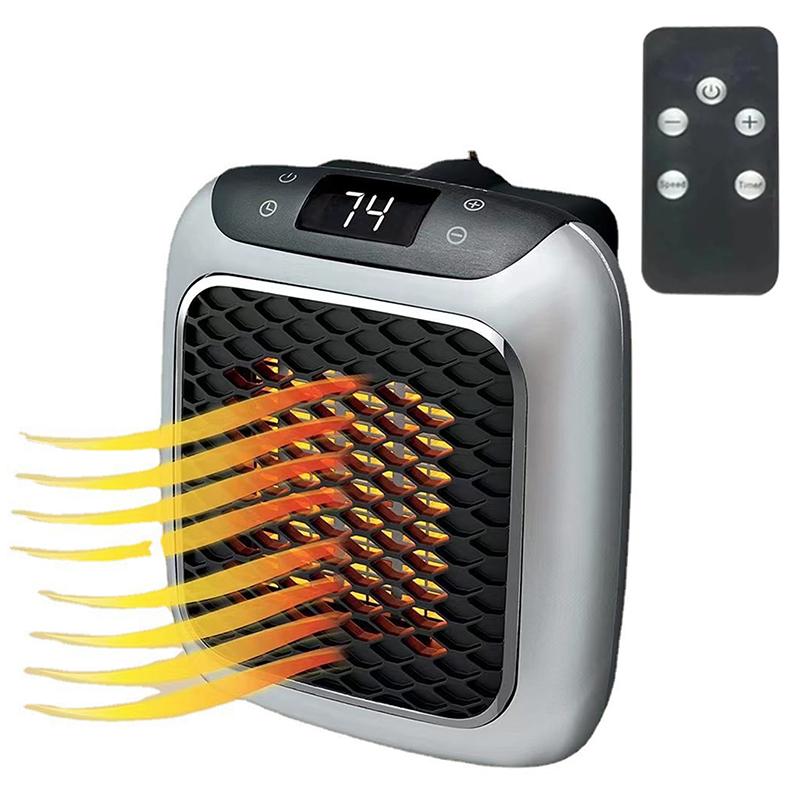 800W Mini-Heizlüfter für Zuhause Kleines Badezimmer Heizlüfter Wandmontiert PTC Keramik Elektroheizer Mit Fernbedienung