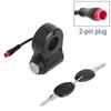 2Pin Ignition Lock With Two Key For Kukirin Electric Scooter ABS Metal Throttle Accelerator Switches Easy Installation
