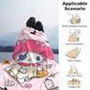 1pc My Melody Halloween Adventure Blanket, Seasonal Home Decorative Throw for All Seasons, Living Room, Travel, Camping, Car Blankets, Beach, Office N