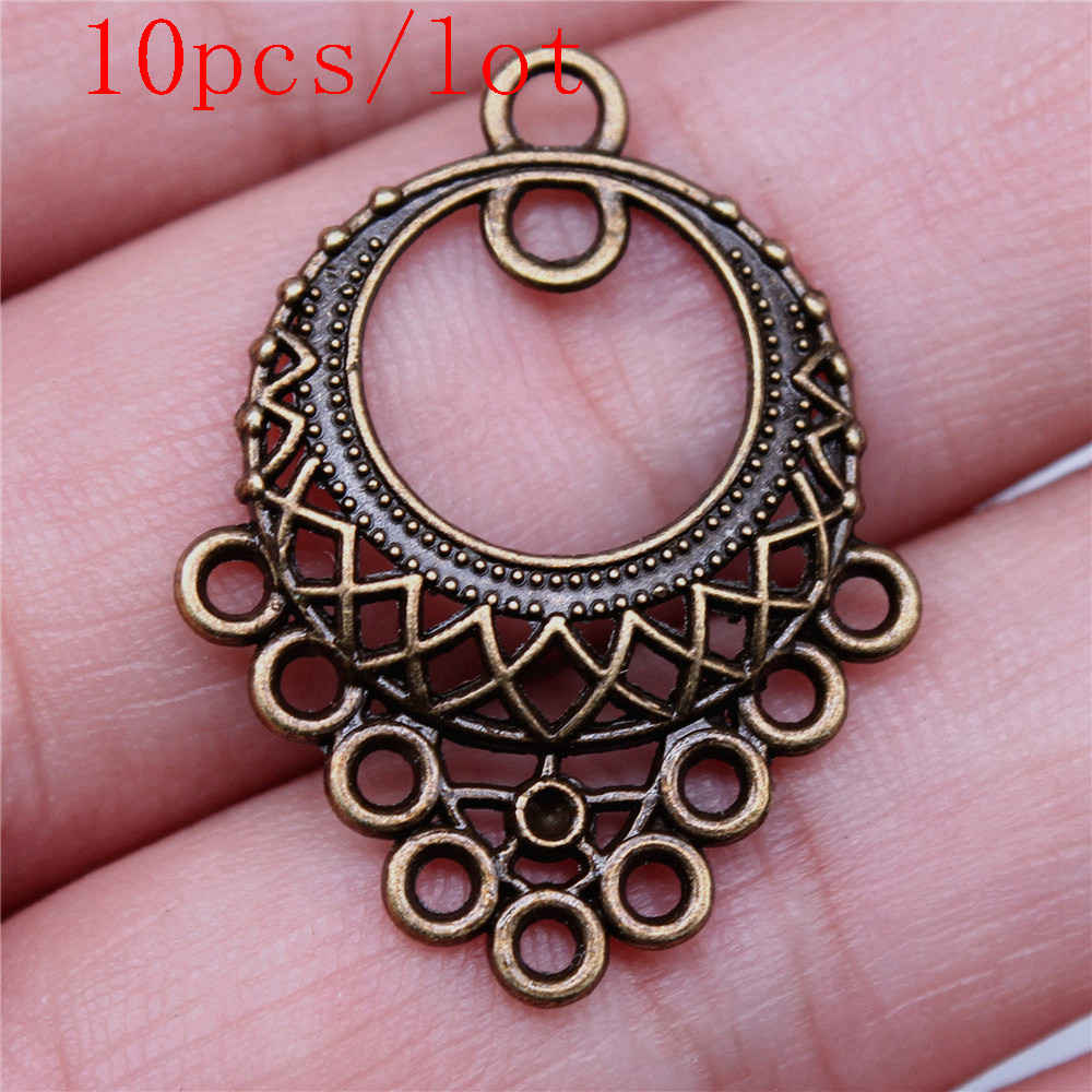 Round Perforated Earring Connectors Components Jewellery Making Supplies Art Crafts Diy Make Accessories