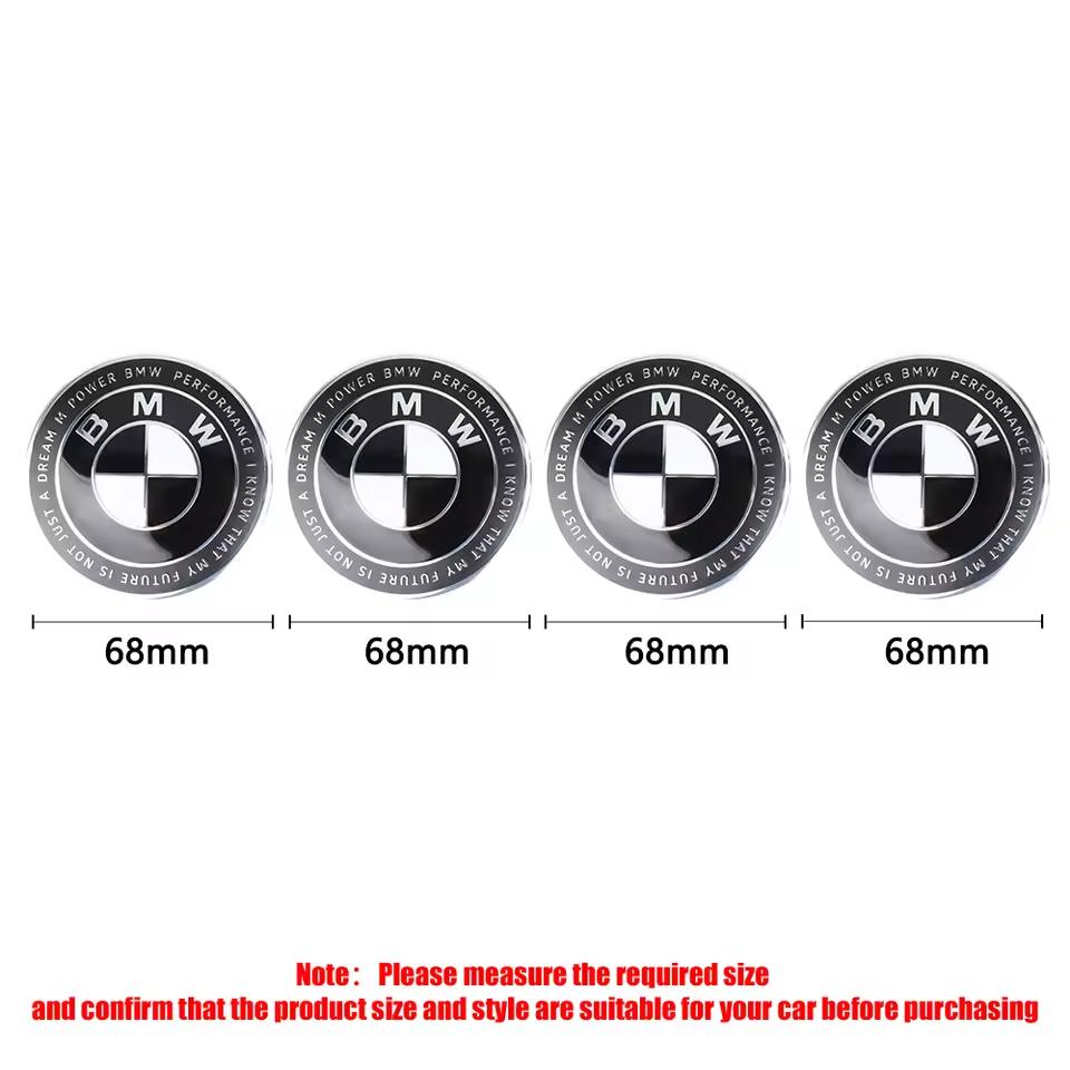 4ks 56/68mm Styling auta Středové krytky nábojů kol Kryty ráfků pro BMW E36 E46 E53 E90 E60 E61 E93 E87 X1 X3 X5 F30 F20 G30