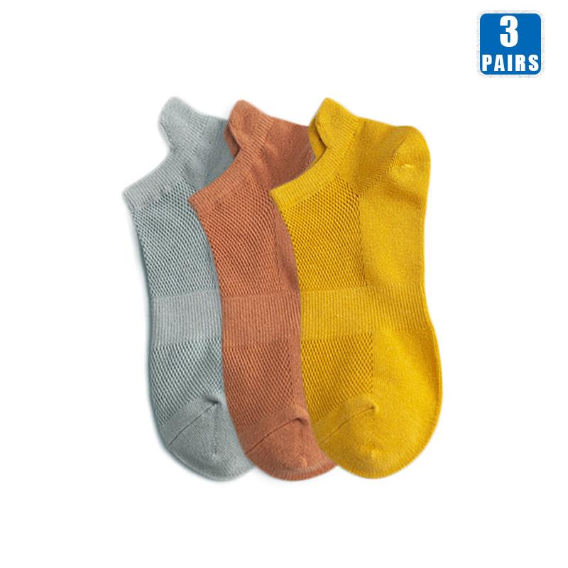 3 Paires Chaussettes Coton Pour Femmes Hommes Courtes Mi-Mollet Cheville Haute Qualité Respirantes Été Décontractées Mode Coupe Basse Chaussette Féminine