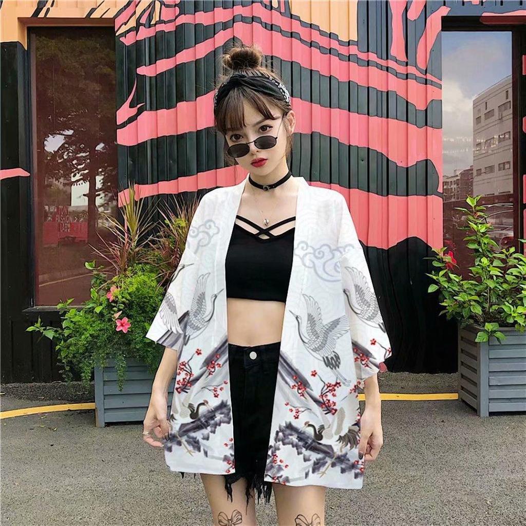 Dámské tradiční cardigan kimono kabát tenké oblečení