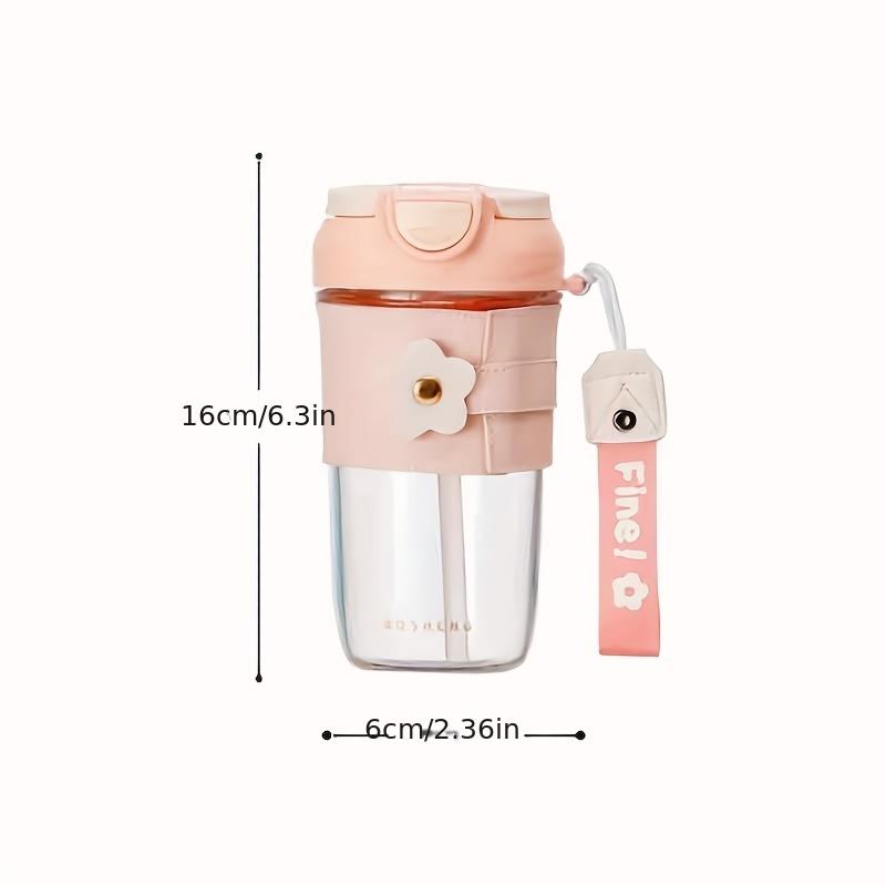 1pz Tazza di Plastica a 2 Vie – Per Bere Direttamente/con Cannuccia, Tazza da Caffè per Ufficio e Tazza da Viaggio per Esterno